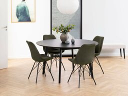 Маса и столове за трапезария Norsica 505 (Chaki + Черен)