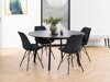 Маса и столове за трапезария Norsica 505 (Тъмно сив + Черен)