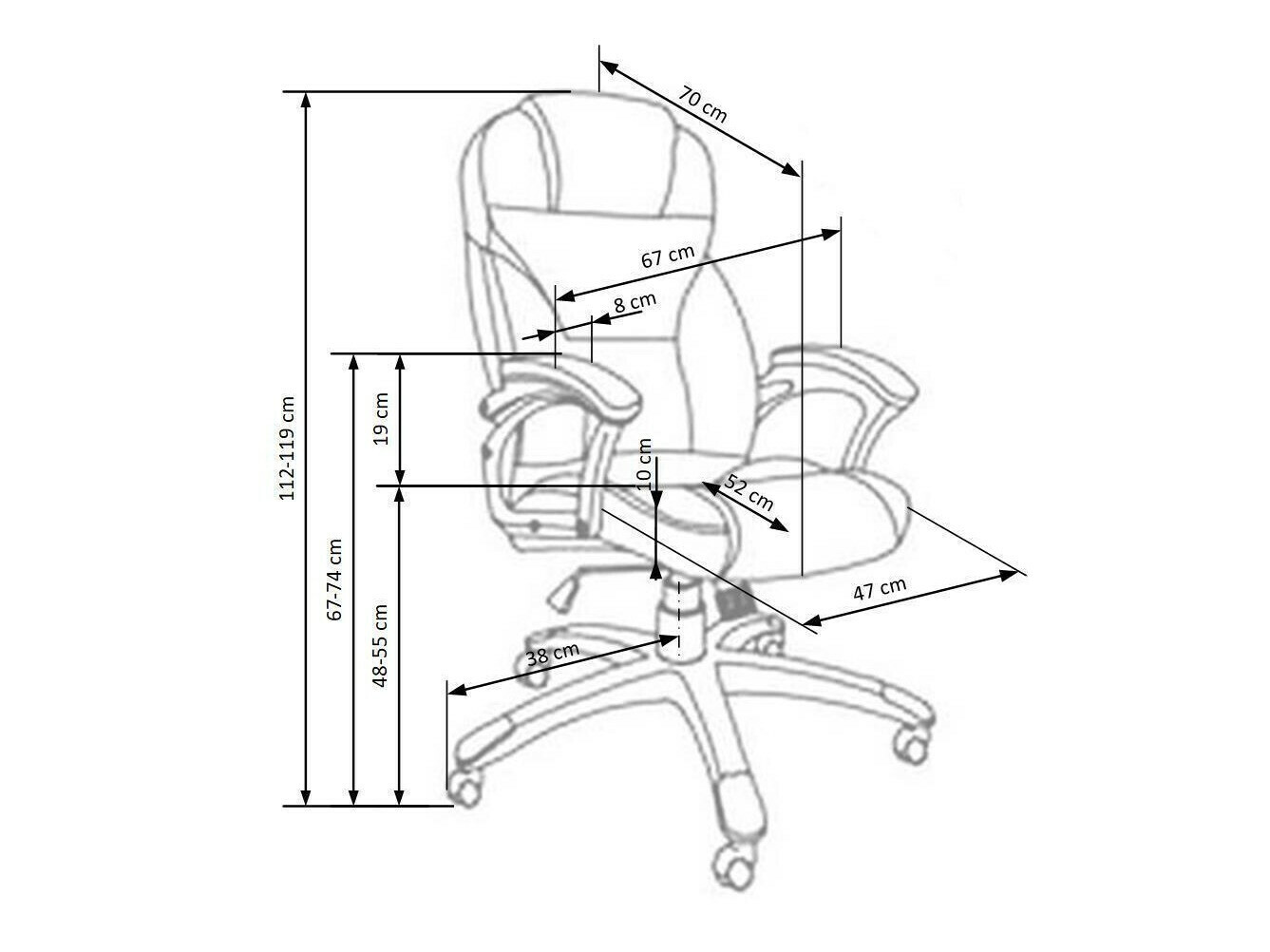 Офис стол Houston 189 (Сив)