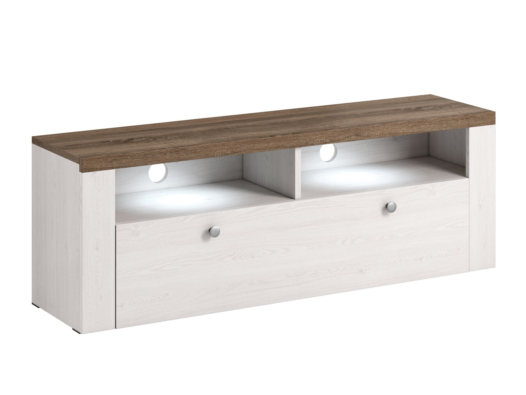 ТВ шкаф Salelbo 103 (Sibu лиственица + Трюфел дъб)