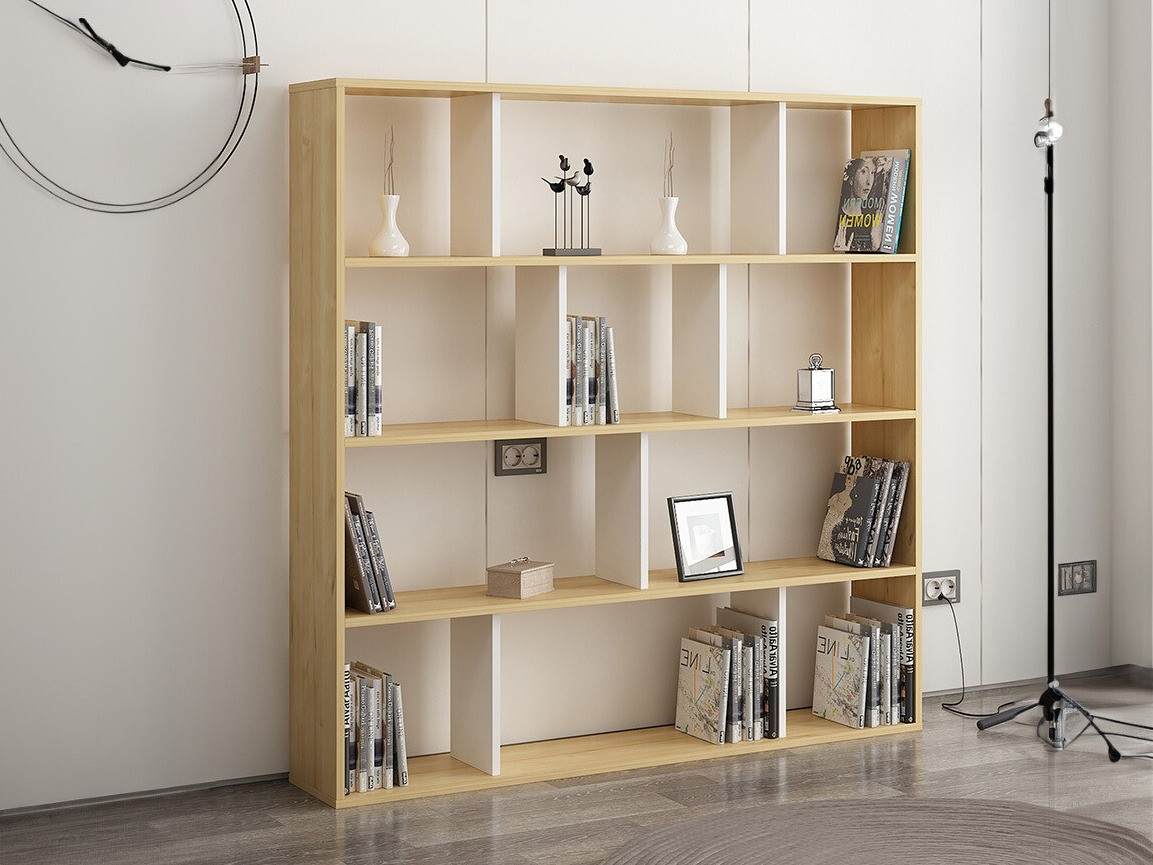 Етажерка Kailua 1095 (Дъб + Бял)