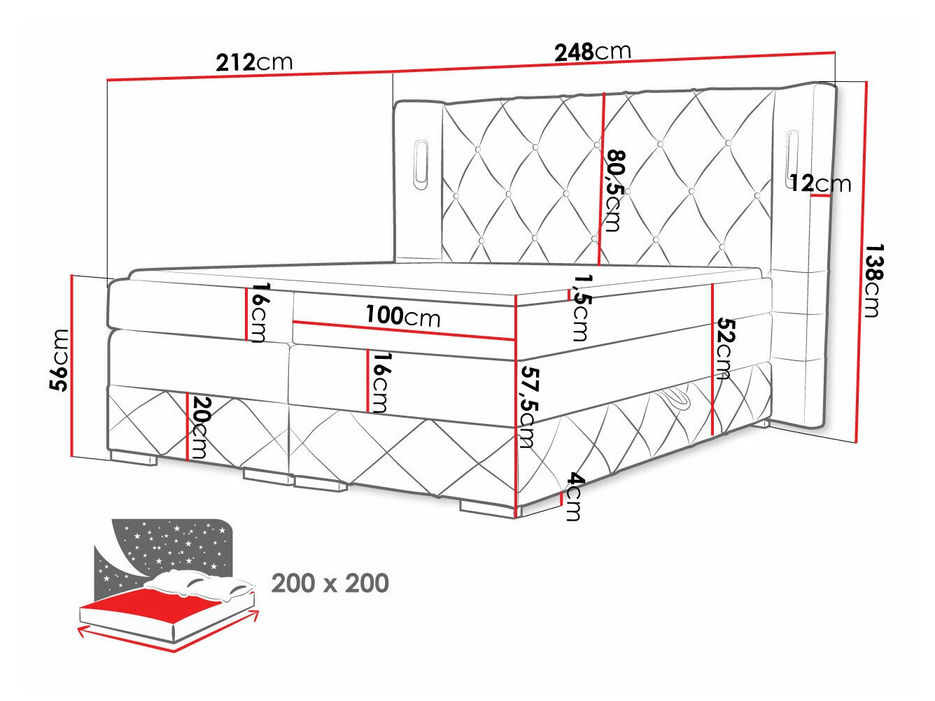 Континентално легло Historia (Kameleon 04)