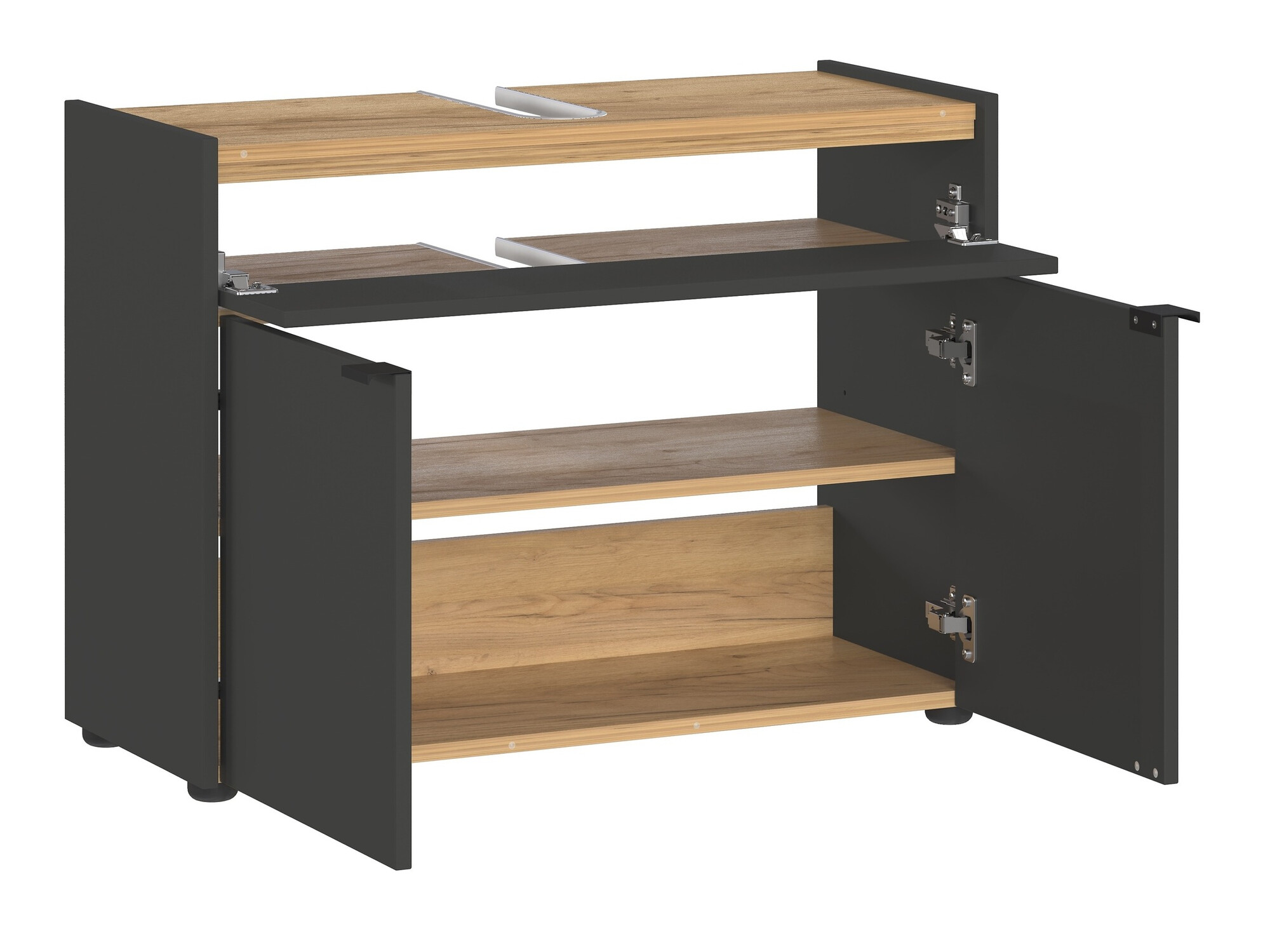 Комплект за баня Ventei 110 (Графит + Navarra дъб)