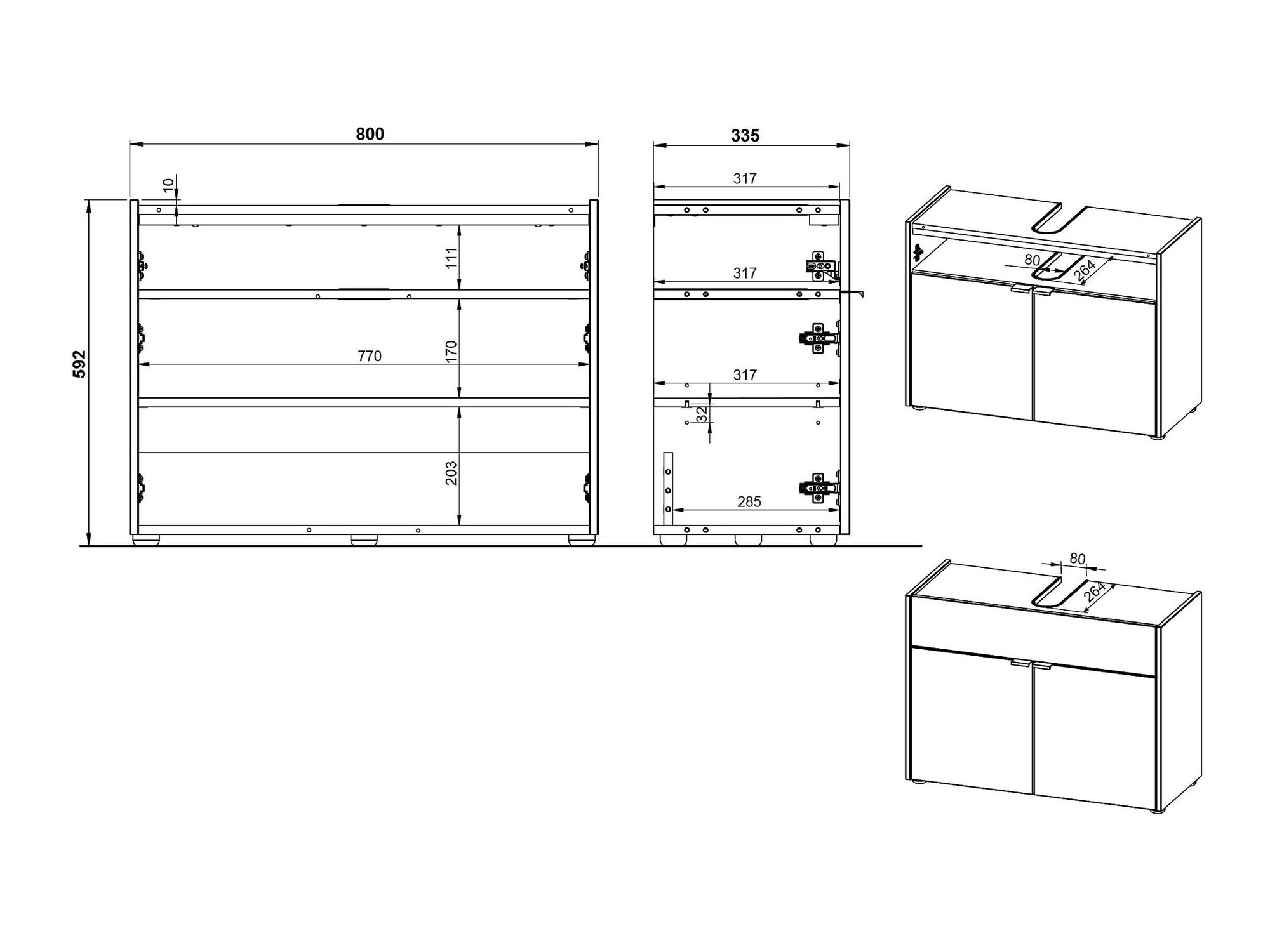 Комплект за баня Ventei 110 (Графит + Navarra дъб)