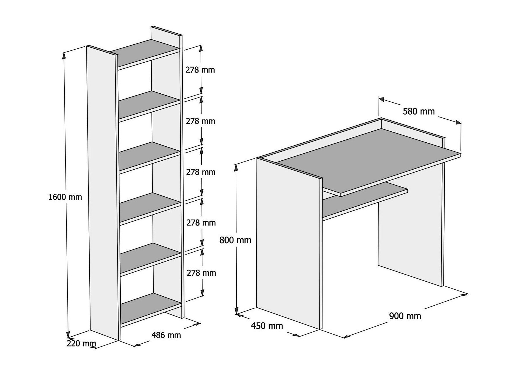 Комплект за домашен офис Kailua 2034