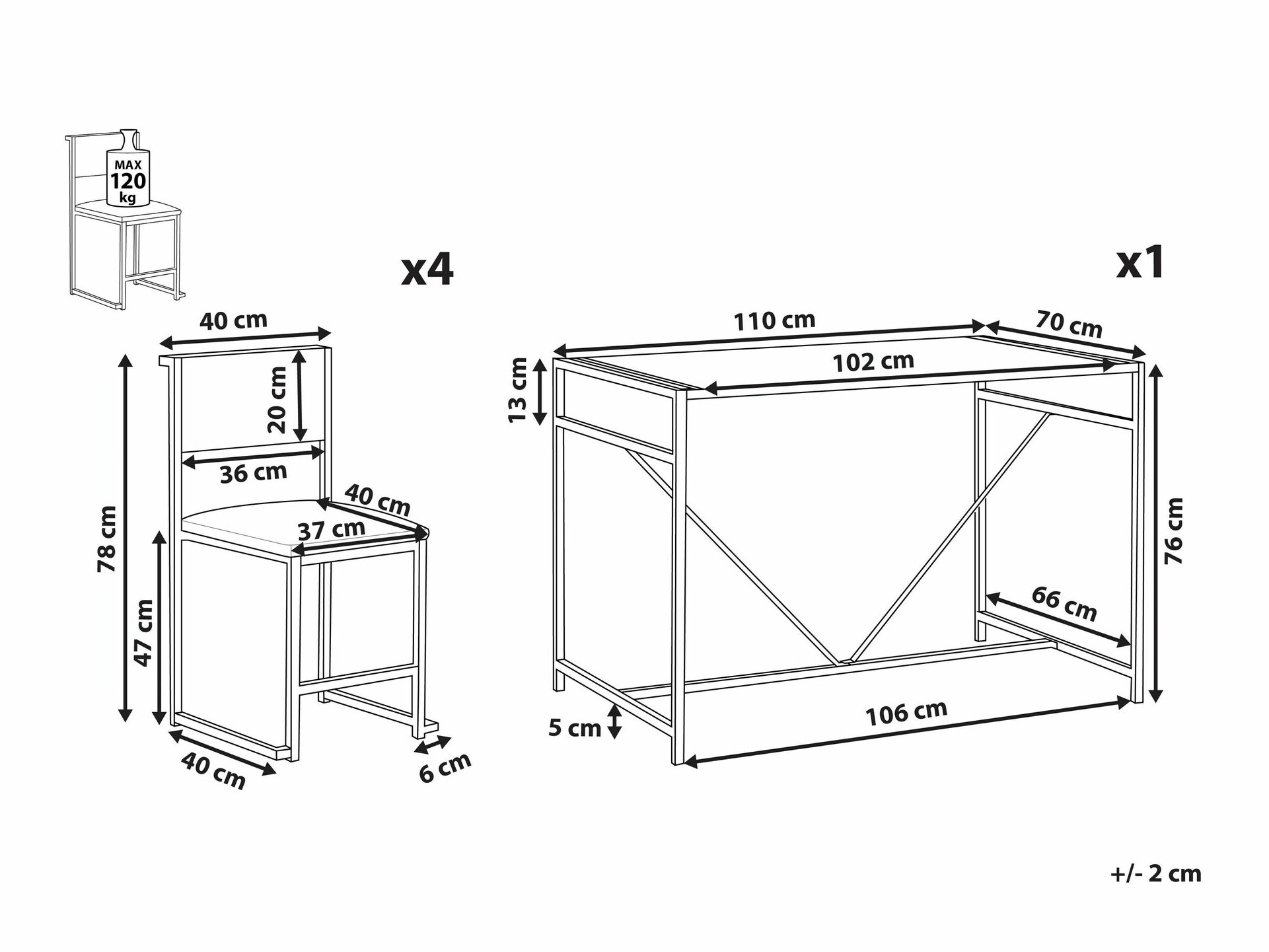 Маса и столове за трапезария Berwyn 1761
