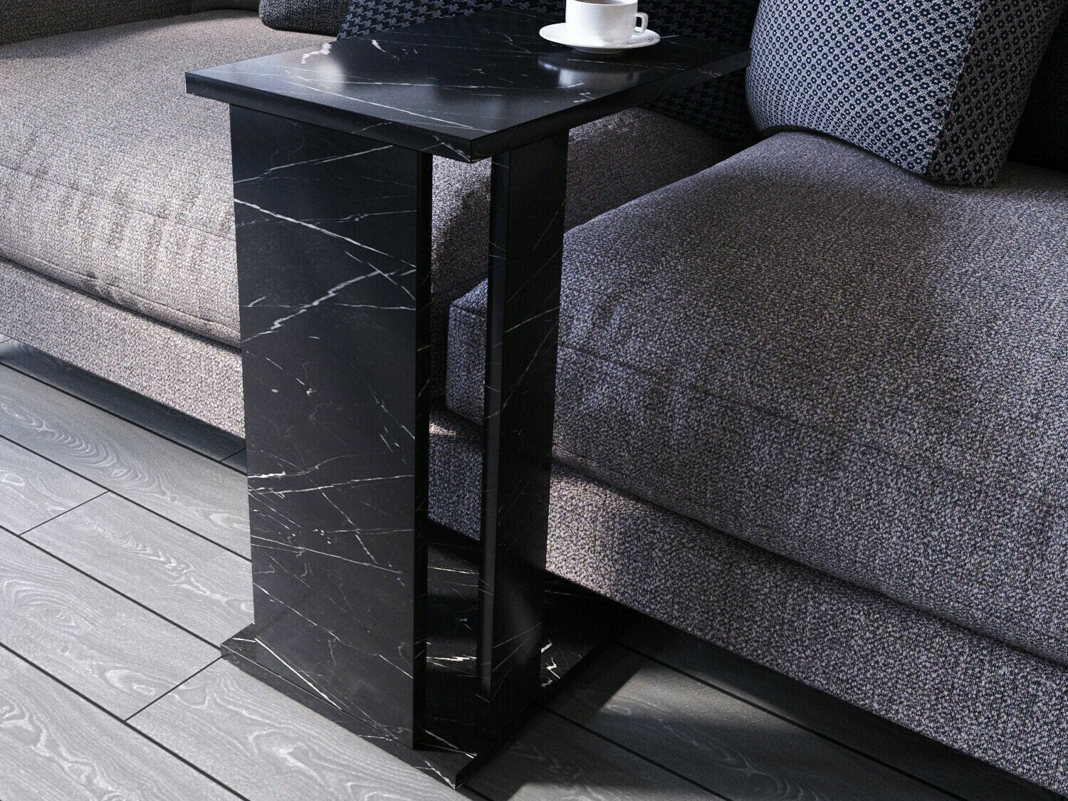 Помощна масичка Kailua 1356 (Черен мрамор)