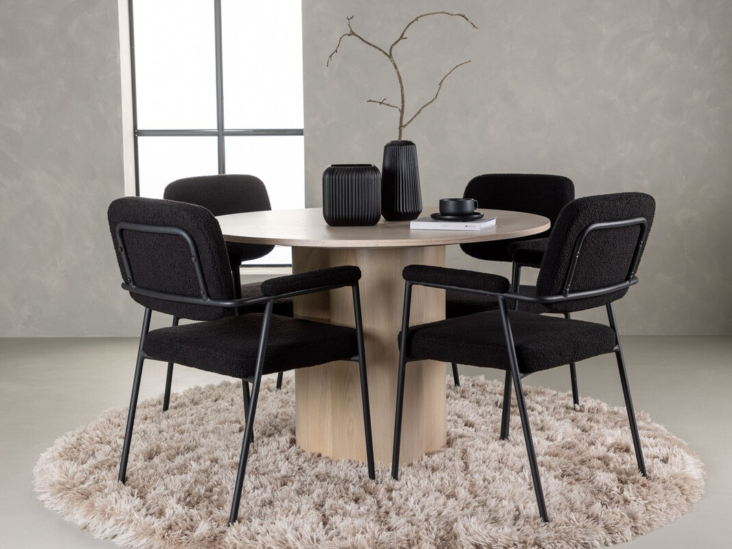 Маса и столове за трапезария Dallas 4358 (Ярък дърво)