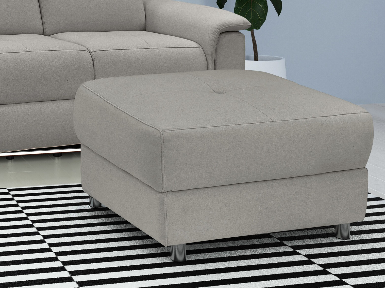 Тапицирана пейка Denton 1312 (Светло сив)