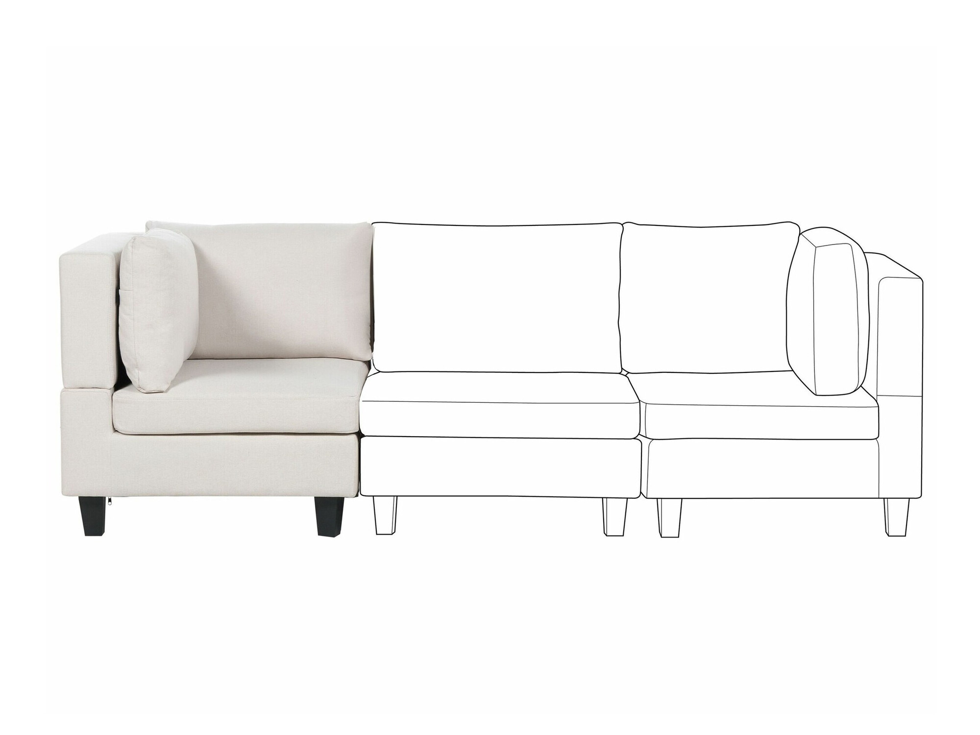 Модулен фотьойл Elbmeli 102 (Бежов)