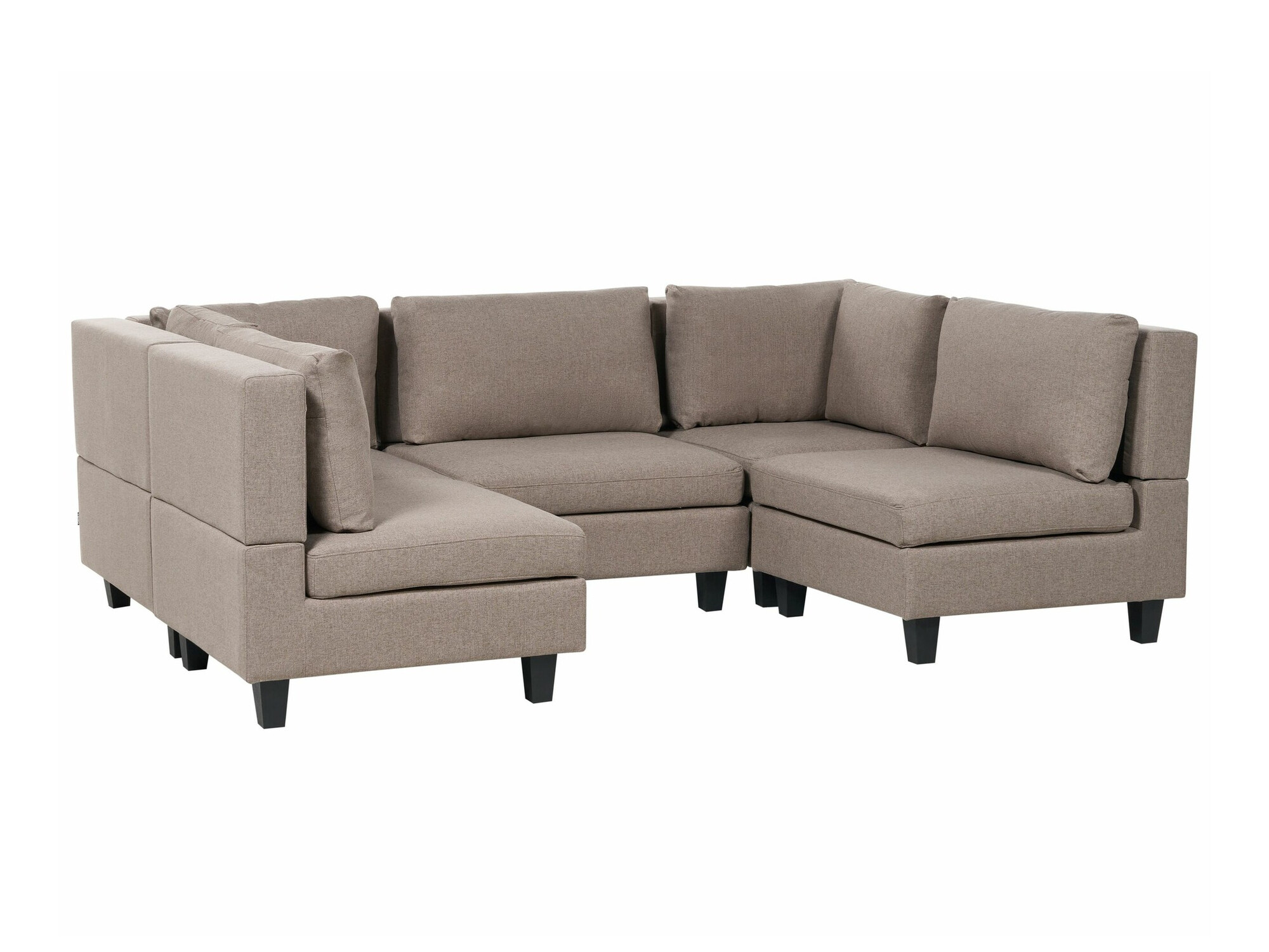 Модулен ъглов диван Elbmeli 104 (Кафяв)