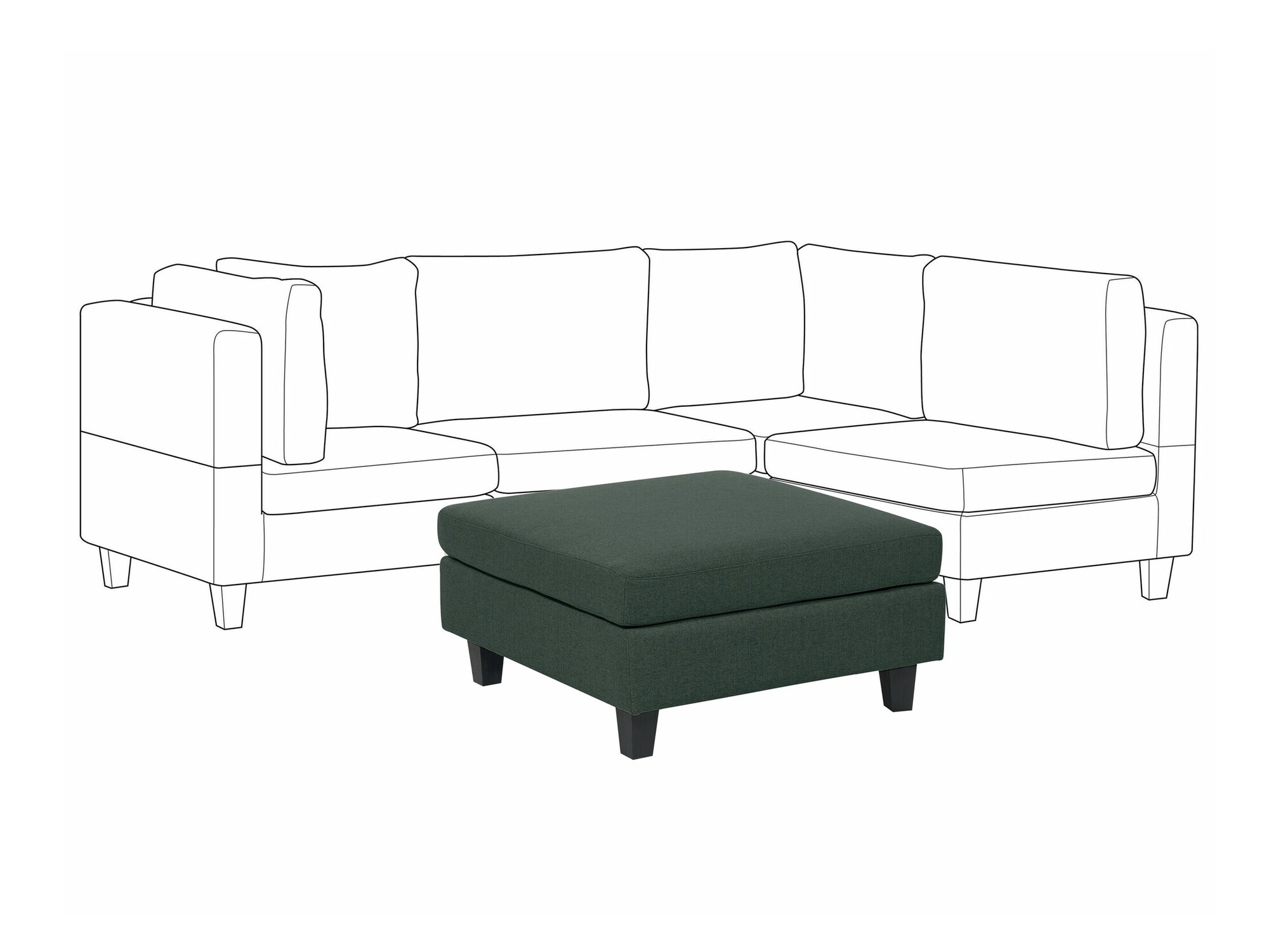 Табуретка Elbmeli 103 (Зелен)