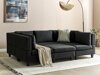 Модулен ъглов диван Elbmeli 104 (Черен)