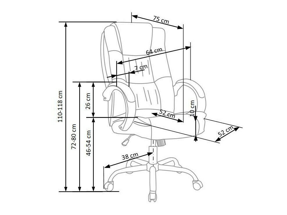Офис стол Houston 243 (Черен)