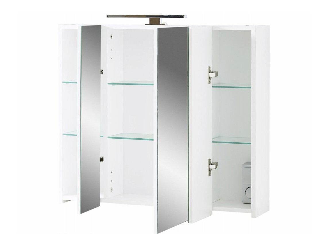 Шкаф за баня с огледало Temeli 101 (Бял)