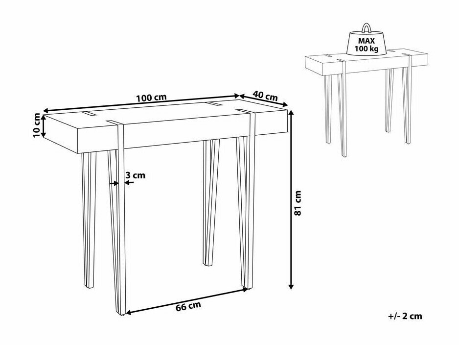 Конзолна маса Berwyn 688 (Тъмно дърво)