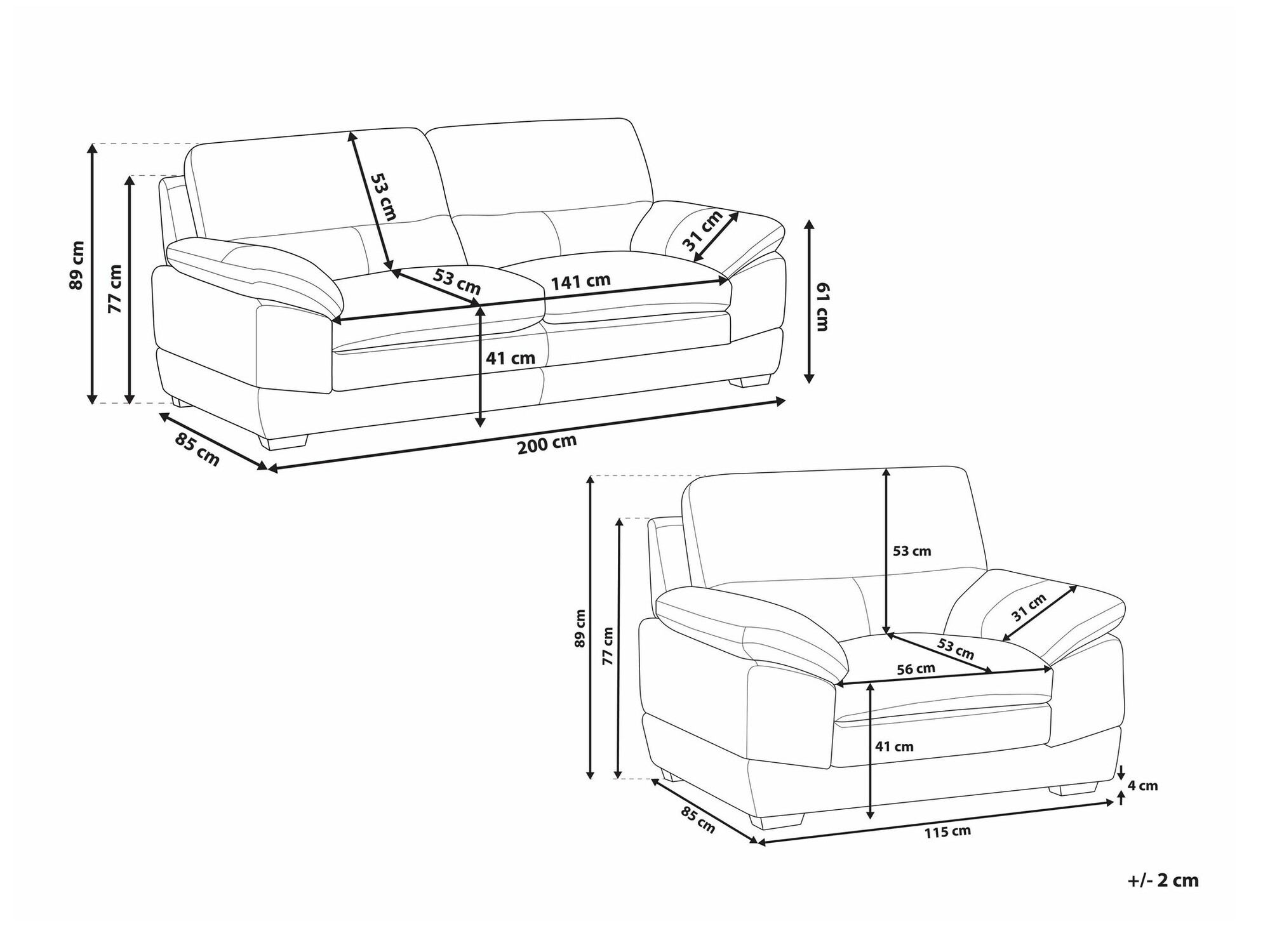 Комплект мека мебел Berwyn 1779