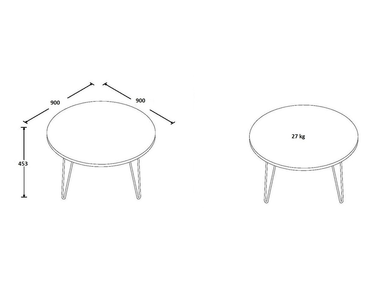 Масичка за кафе Nutive 104 (Светъл дъб)