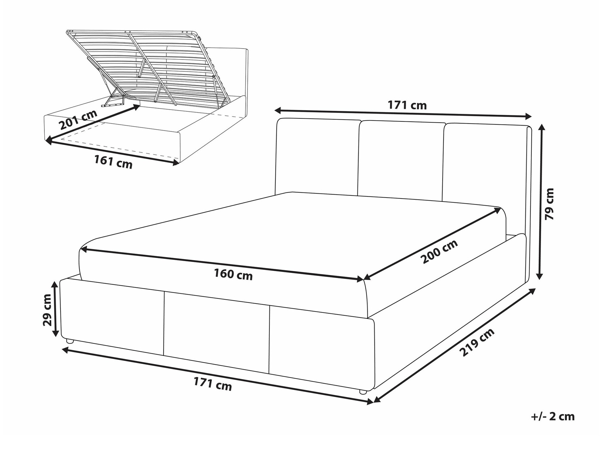 Легло Berwyn 1780 (Светло сив)