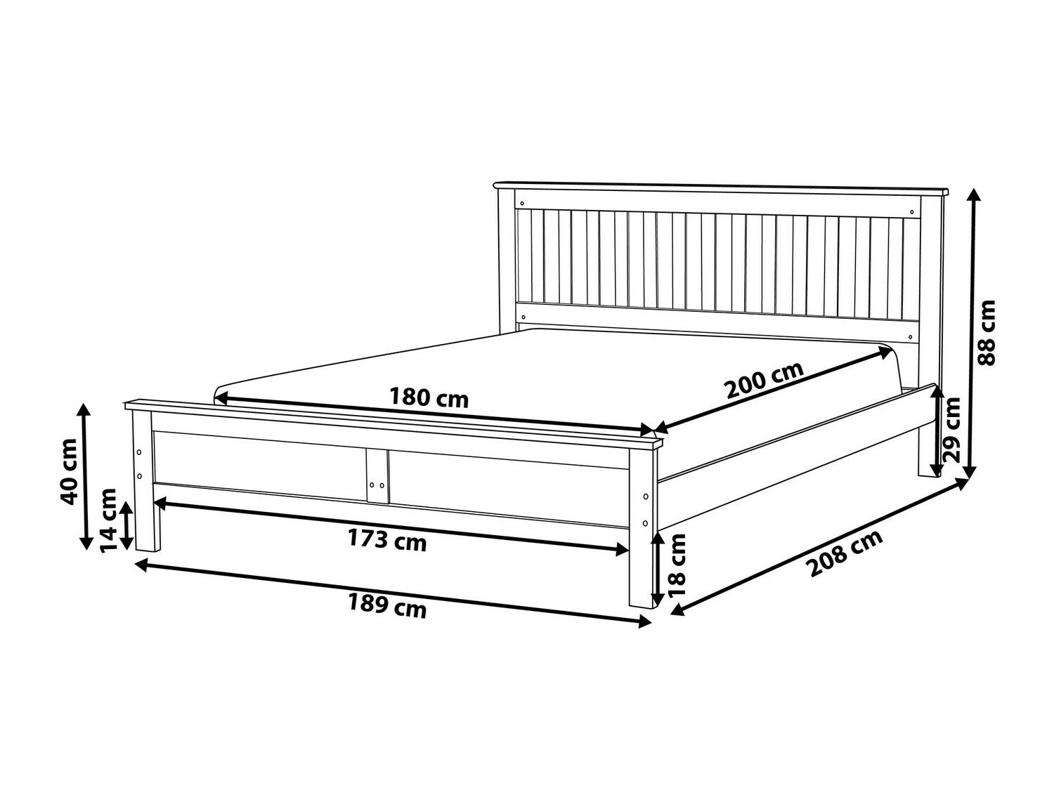 Легло Berwyn 600 (Тъмнокафяв)