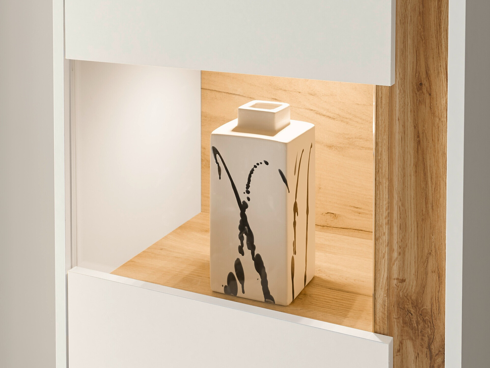 Етажерка Elbsori 100 (Бял + Дъб уотан)