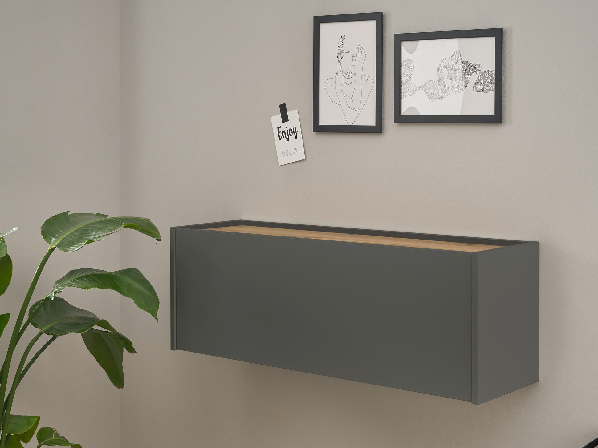 Офис бюро Elbsori 107 (Антрацит + Дъб уотан)