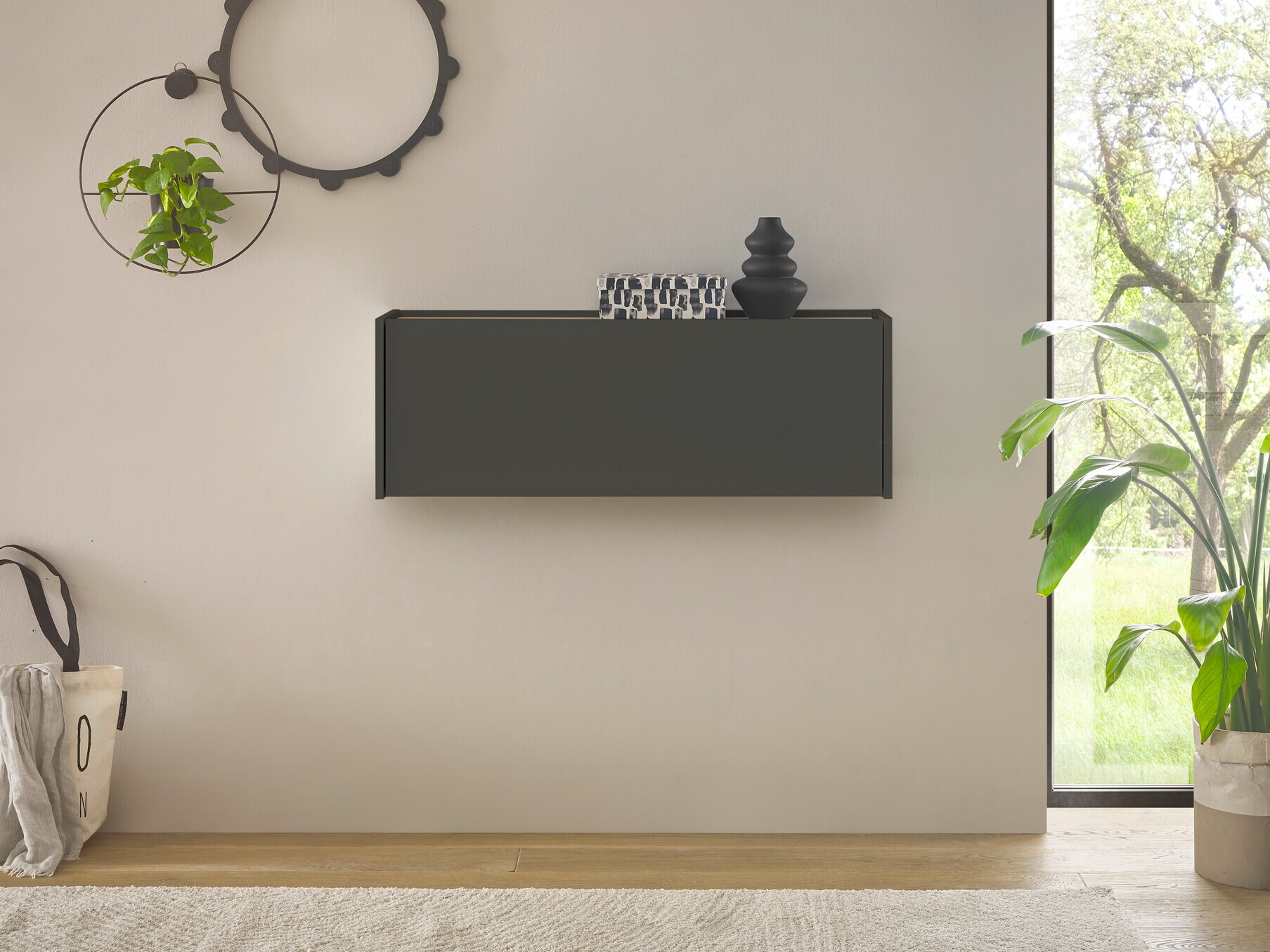 Офис бюро Elbsori 107 (Антрацит + Дъб уотан)