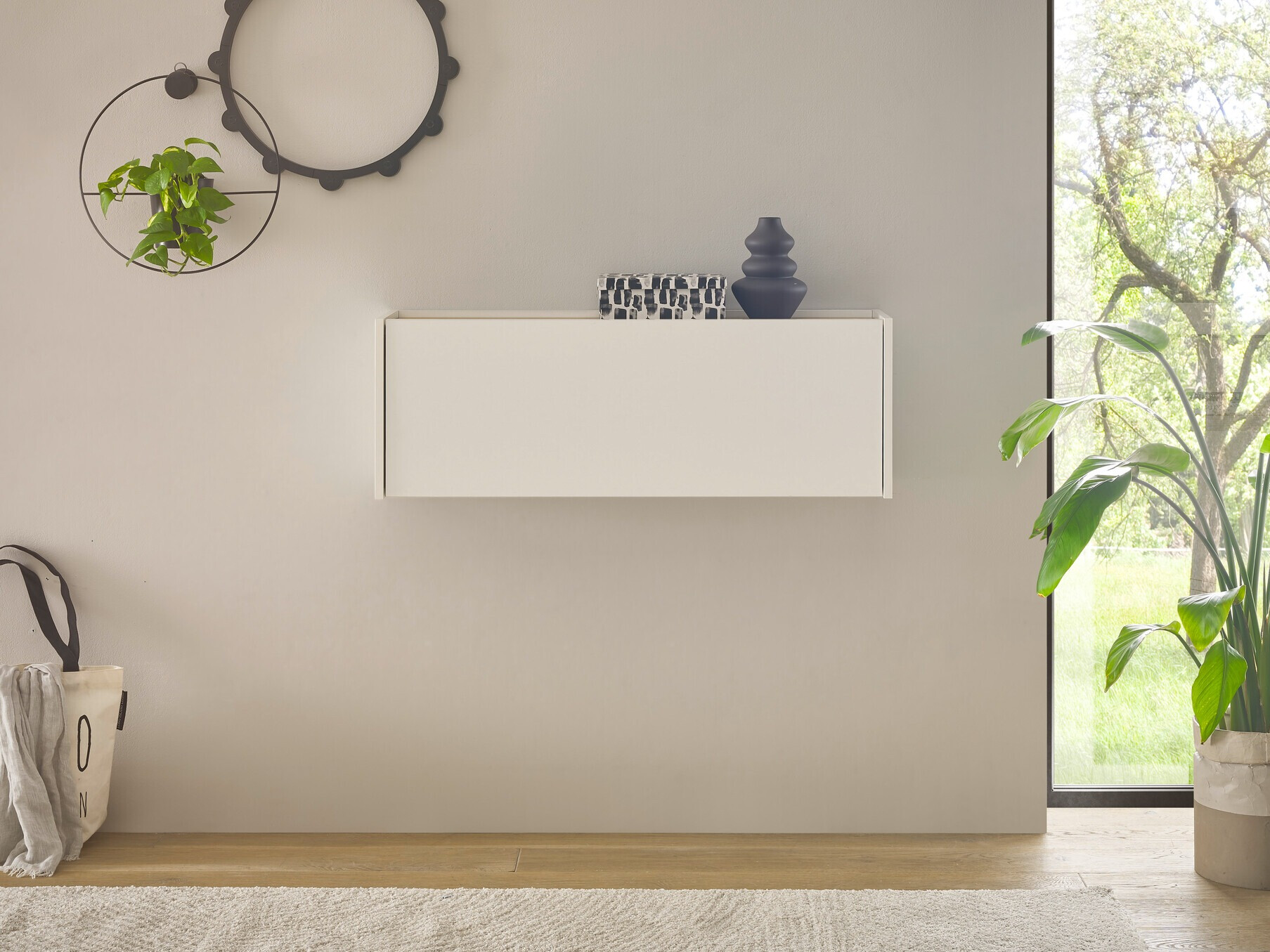 Офис бюро Elbsori 107 (Бял + Дъб уотан)