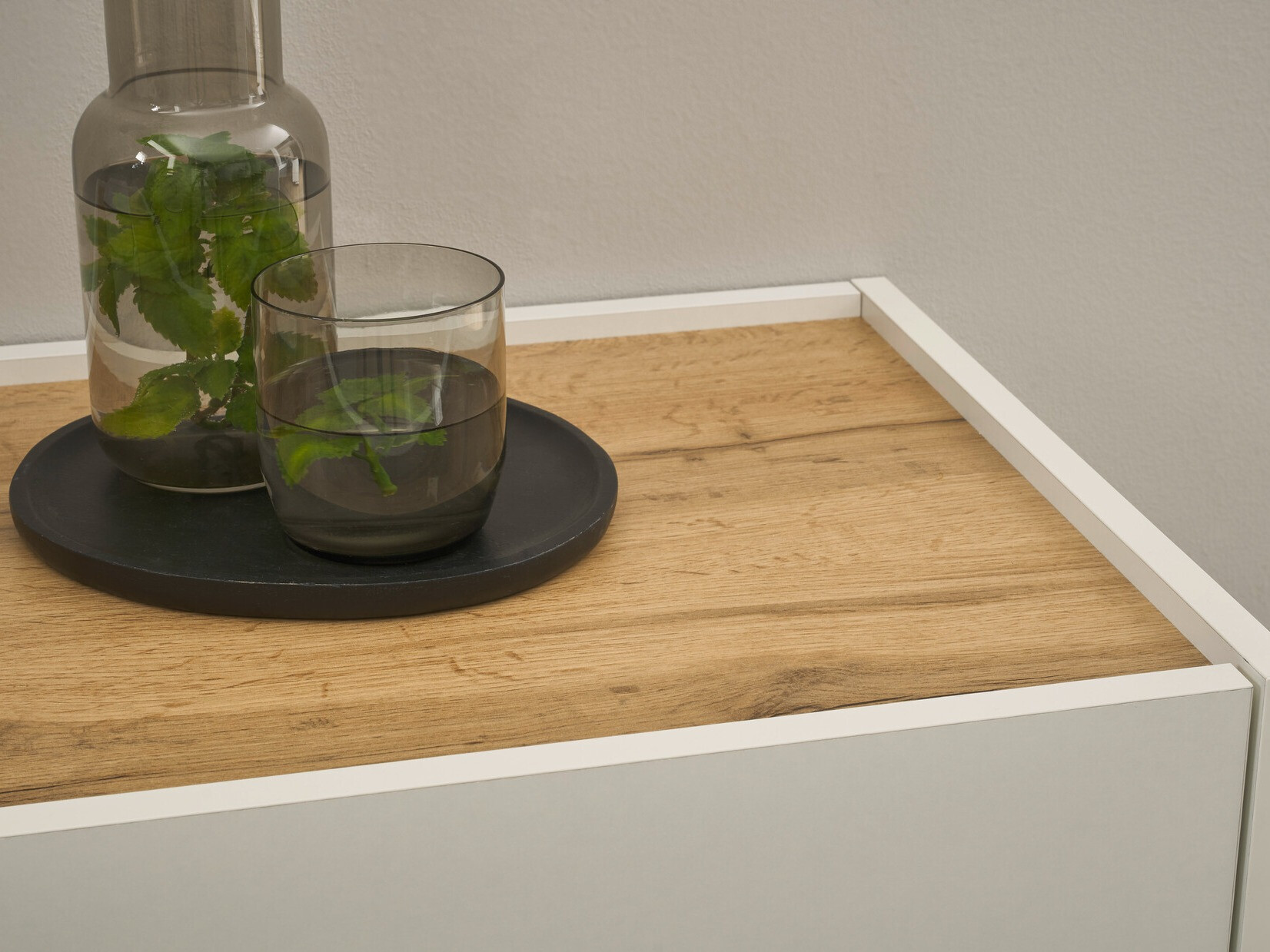 Офис бюро Elbsori 107 (Бял + Дъб уотан)