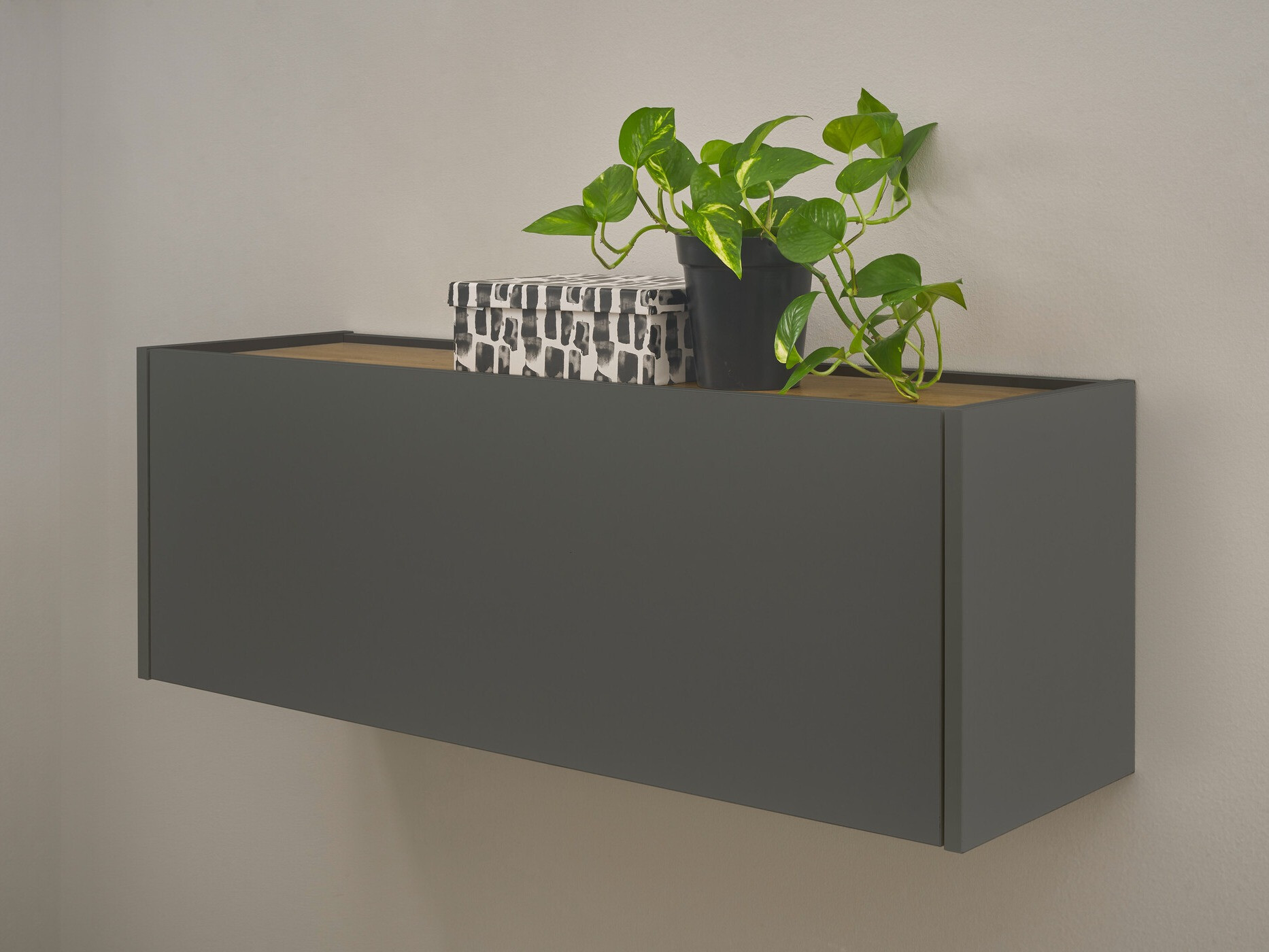 Окачен шкаф Elbsori 109 (Антрацит + Дъб уотан)