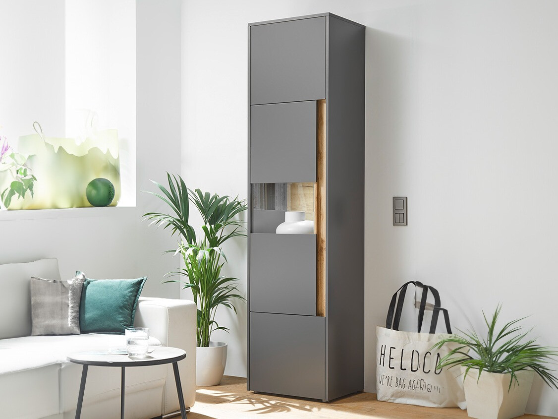 Етажерка Elbsori 100 (Антрацит + Дъб уотан)