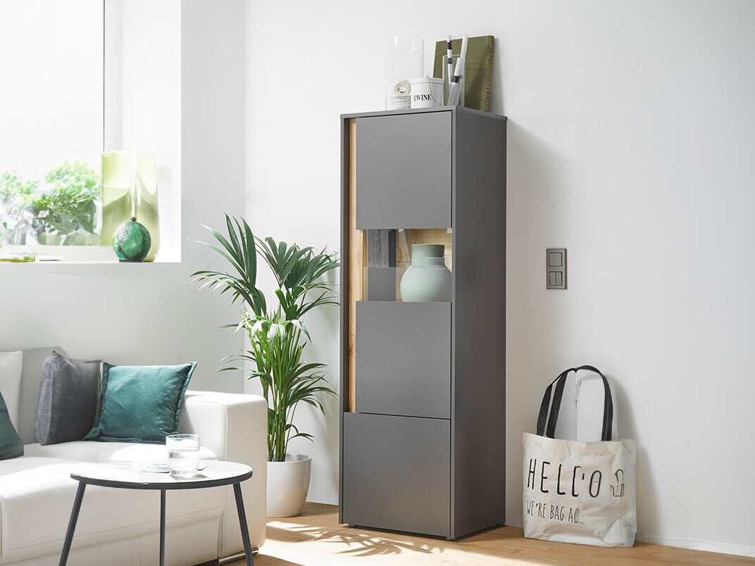 Етажерка Elbsori 102 (Антрацит + Дъб уотан)