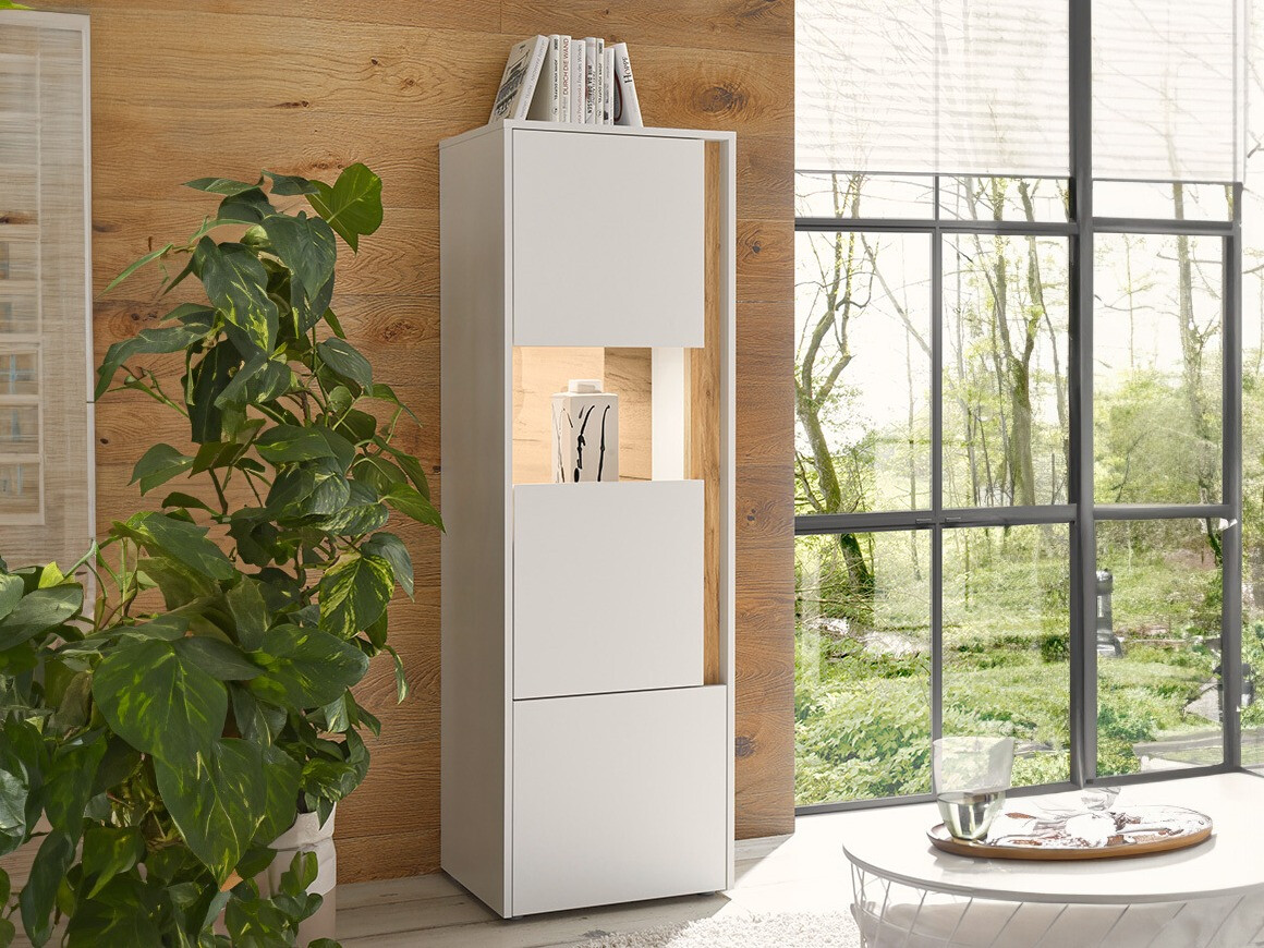 Етажерка Elbsori 102 (Бял + Дъб уотан)