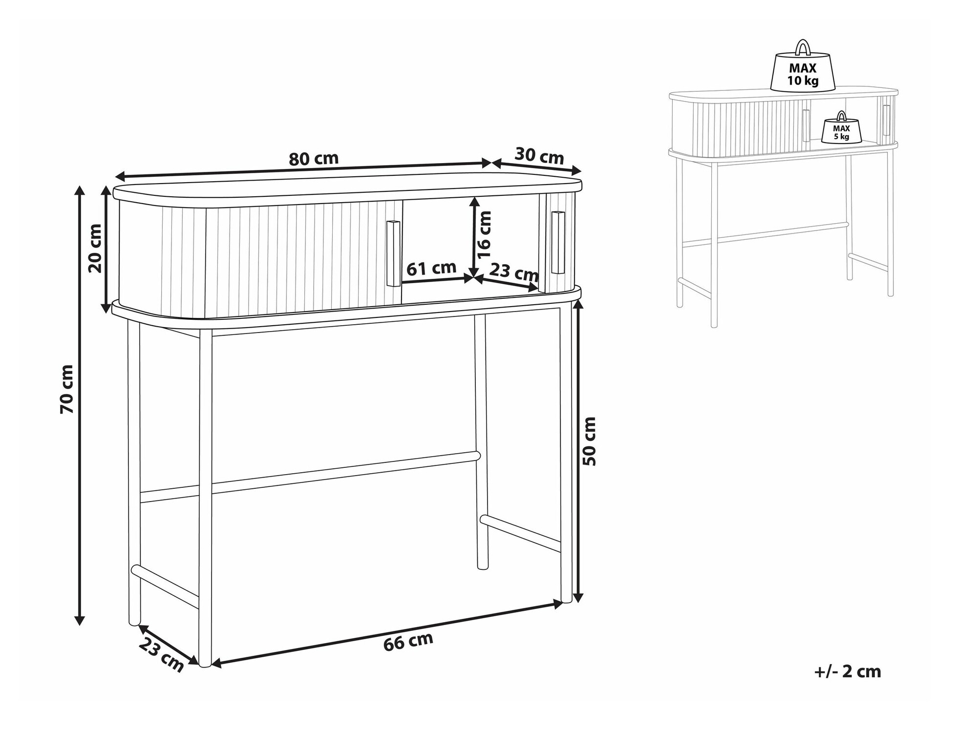 Конзолна маса Fencalu 112 (Ярък дърво)