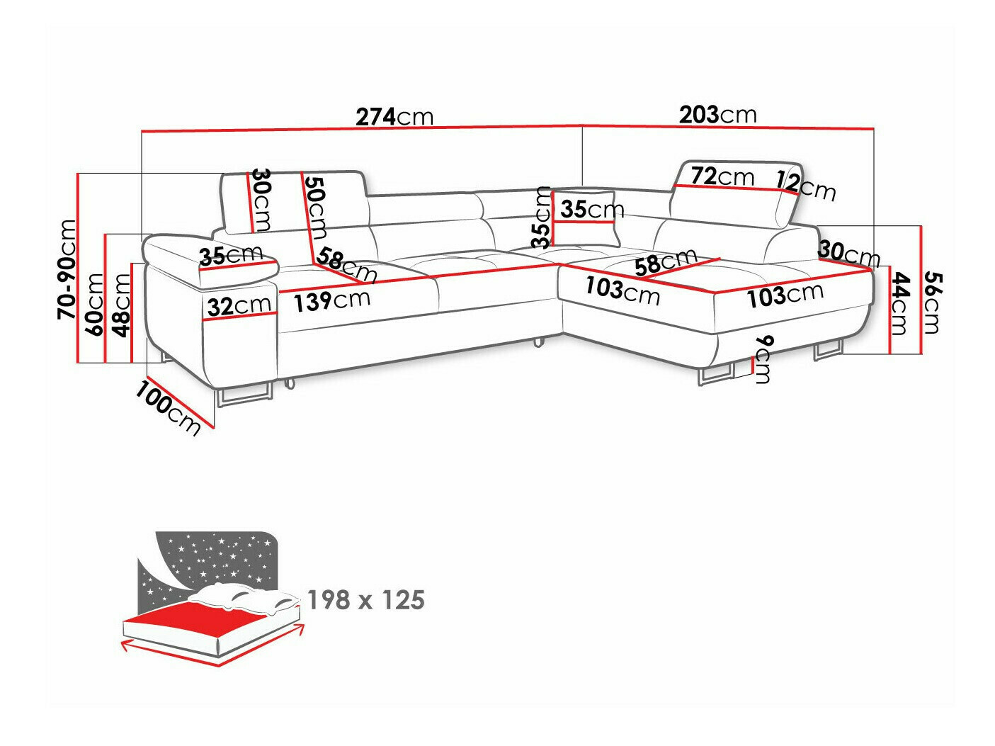 Ъглов диван Comfivo Eliferu 101 (Otusso 14)