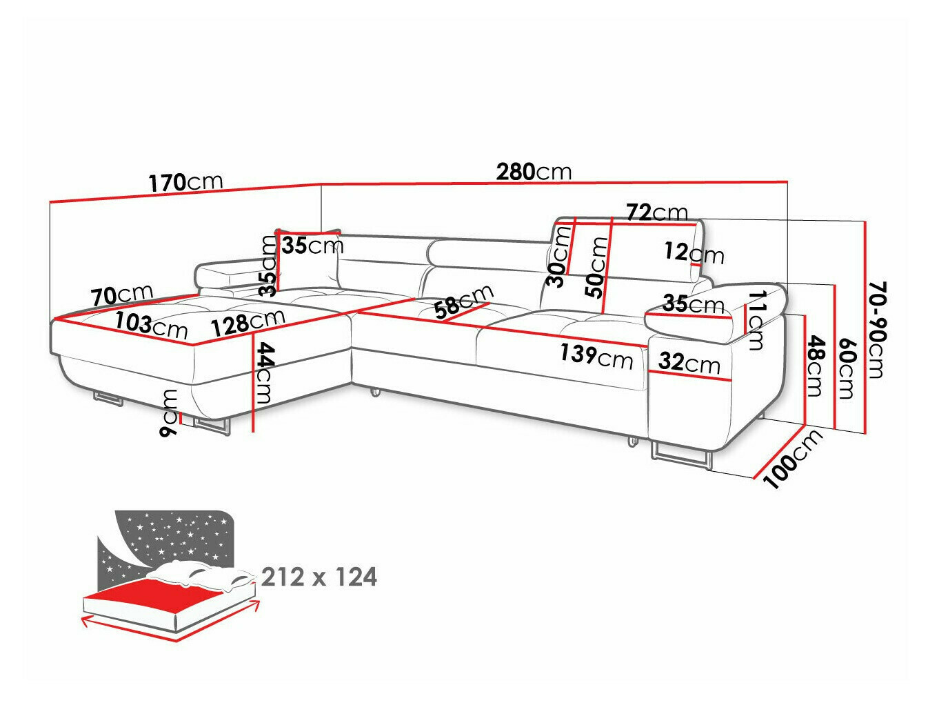 Ъглов диван Comfivo Eliferu 102 (Poso 47)