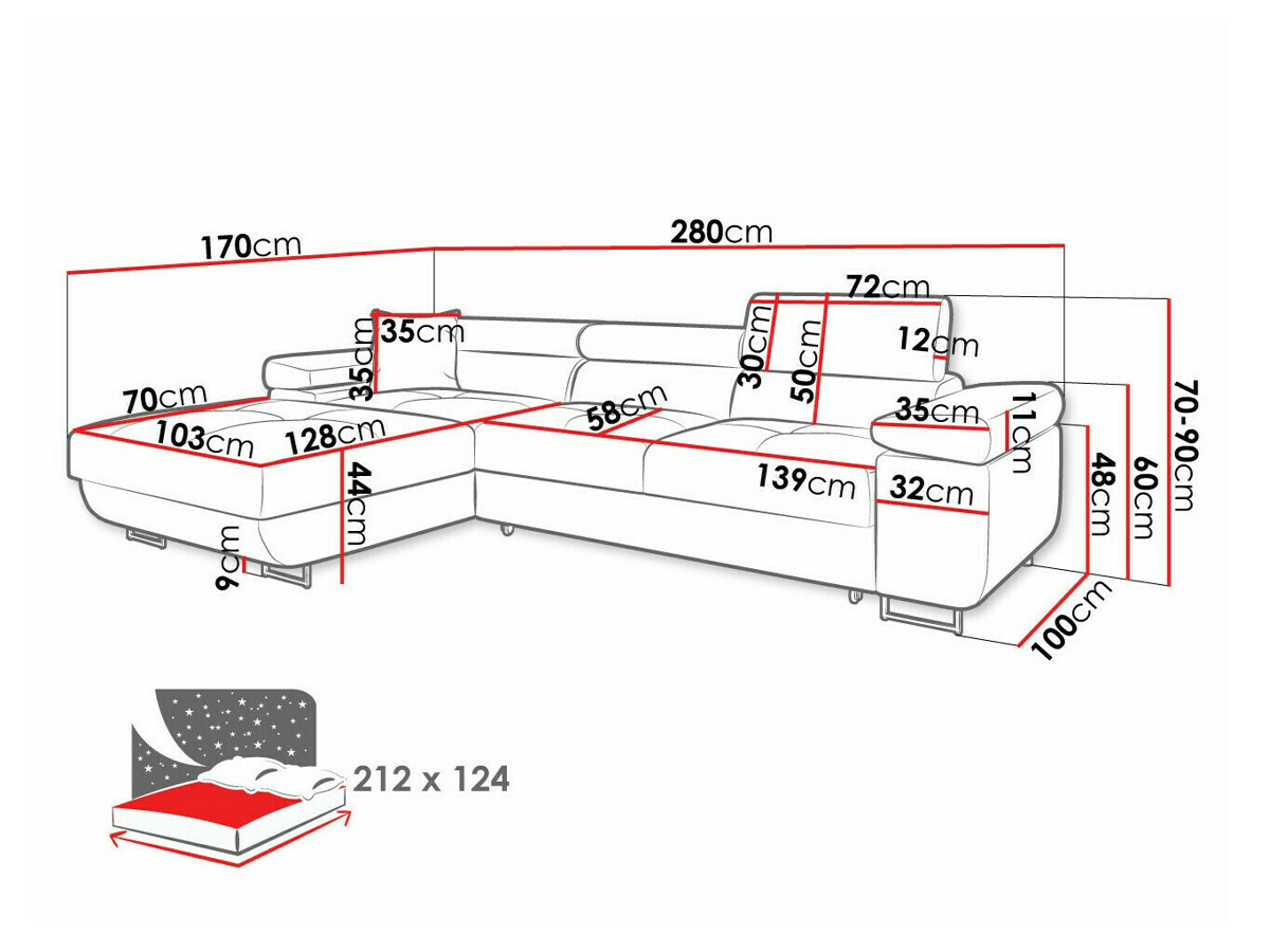 Ъглов диван Comfivo Eliferu 102 (Poso 47)