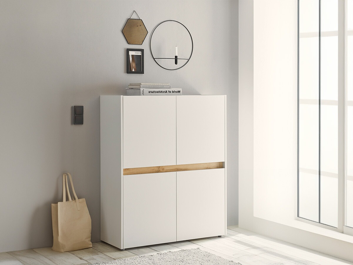 Шкаф Elbsori 111 (Бял + Дъб уотан)
