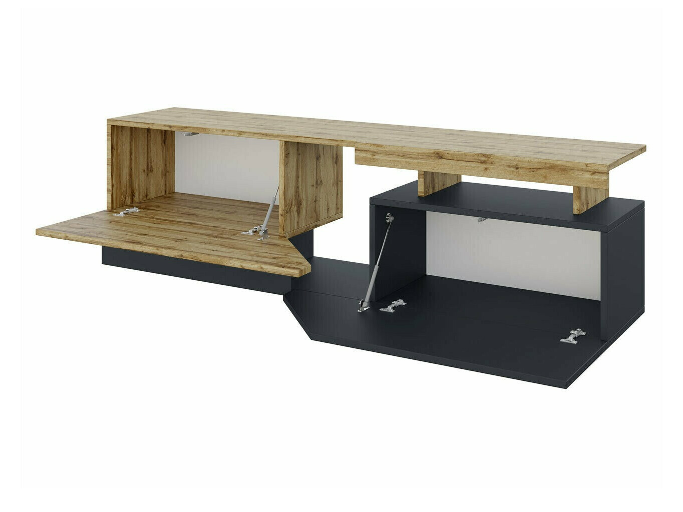 ТВ шкаф Comfivo Daldune (Бял + Дъб уотан)