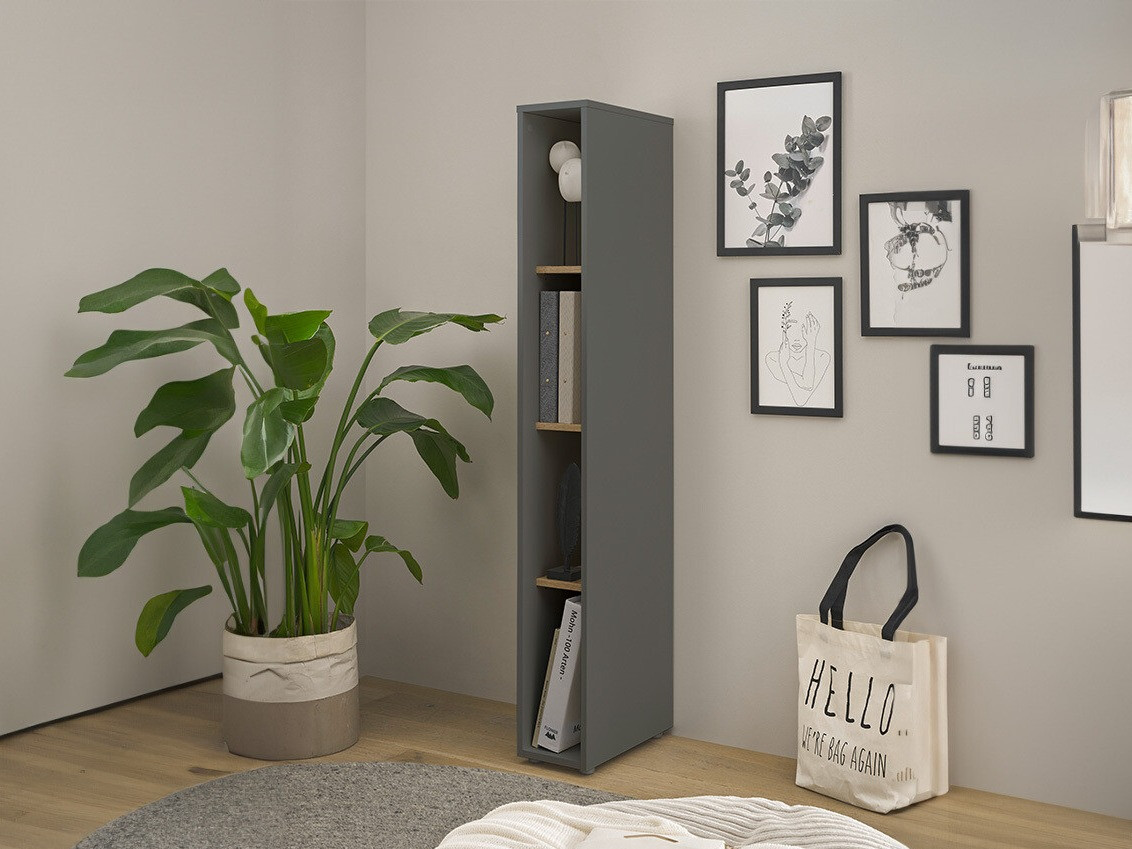 Етажерка Elbsori 106 (Антрацит + Дъб уотан)