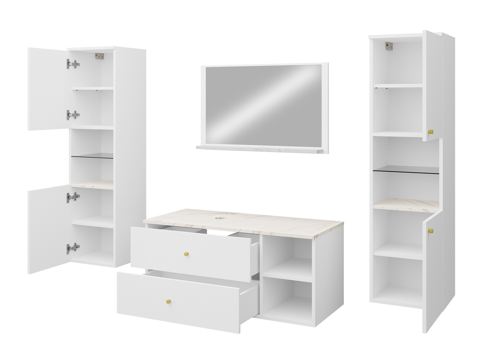 Комплект за баня Ophruvi 102 (Черен)