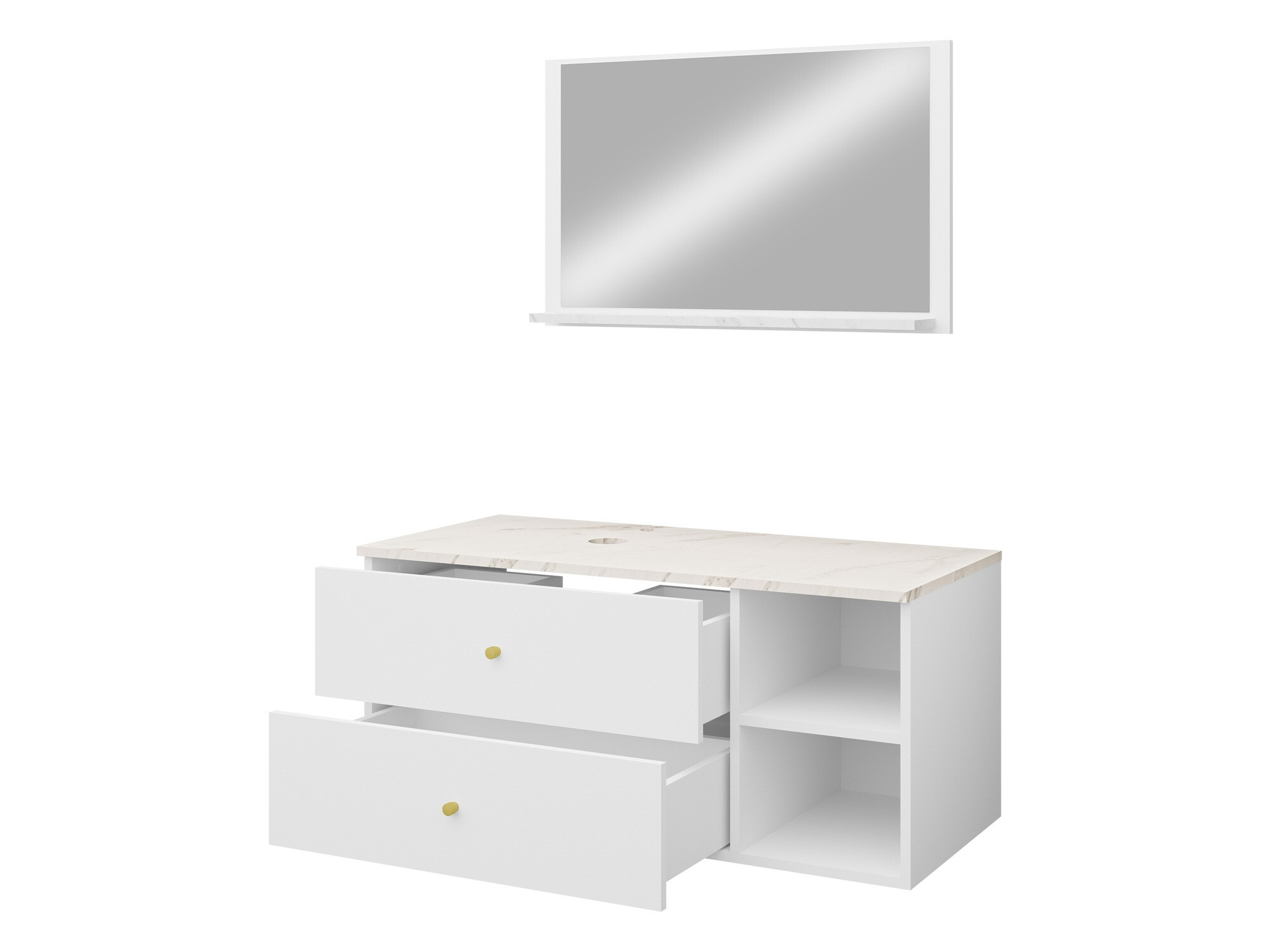 Комплект за баня Salus I (Черен + Черен мрамор)