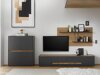 Комплект за хол Elbsori 127 (Антрацит + Дъб уотан)