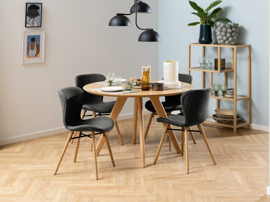 Стол Norsica 788 (Антрацит + Ярък дърво)