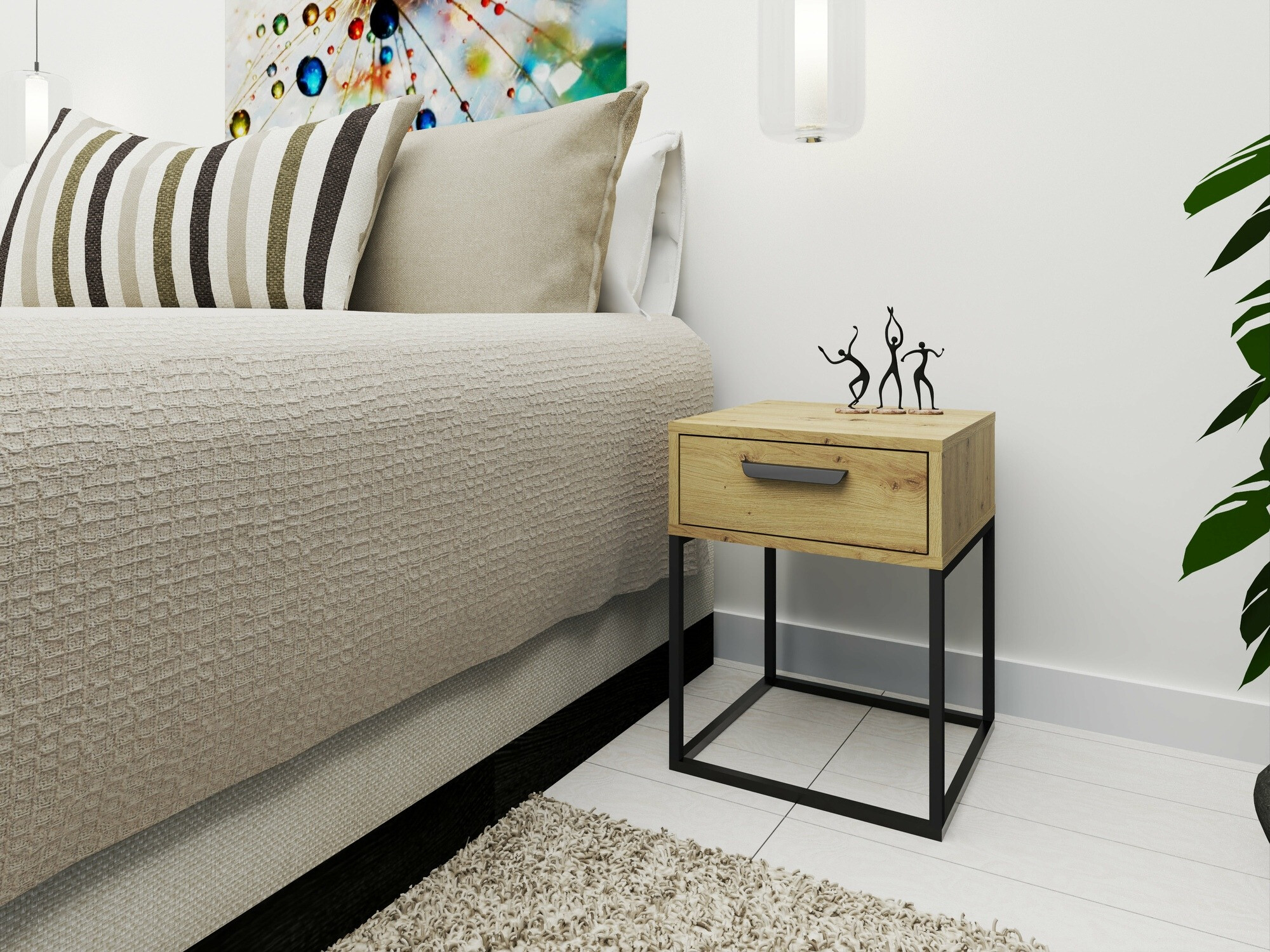 Нощно шкафче Bristol 191 (Artisan дъб)