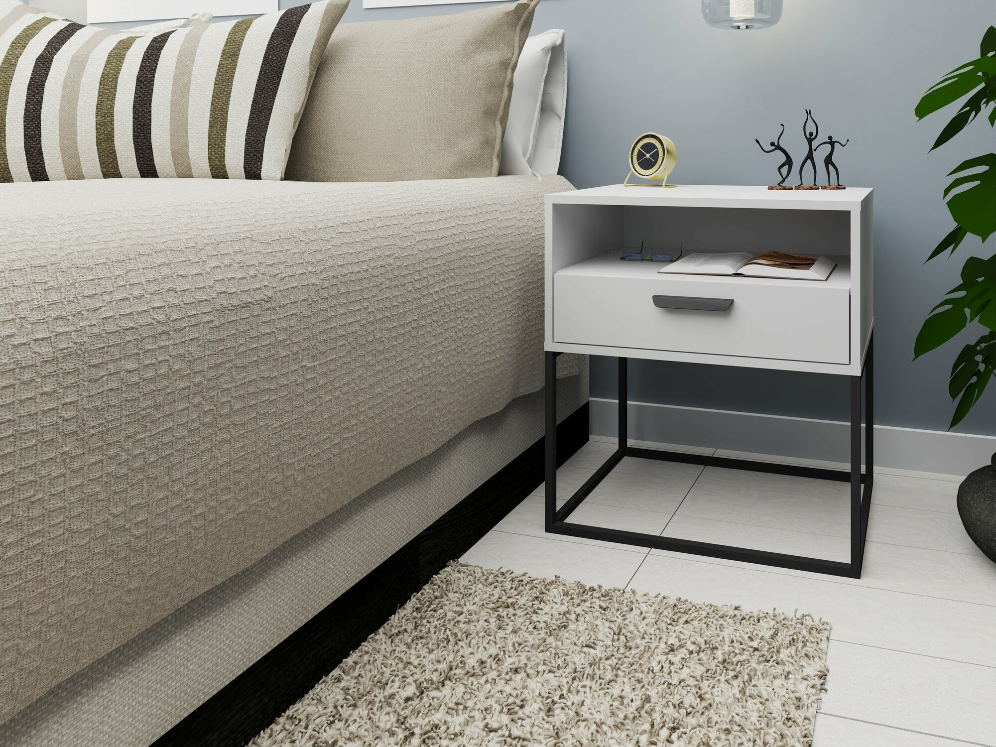 Нощно шкафче Bristol 192 (Бял)