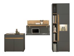 Мебелен комплект Elbsori 139 (Антрацит + Дъб уотан)