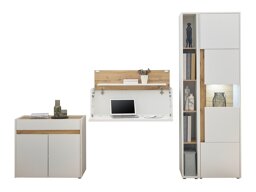 Мебелен комплект Elbsori 139 (Бял + Дъб уотан)