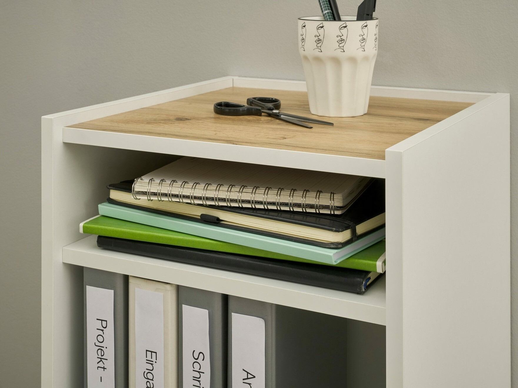 Етажерка Elbsori 149 (Бял + Дъб уотан)