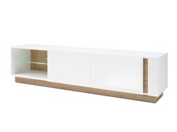 ТВ шкаф Veropho 103 (Бял гланц + Grandson дъб)